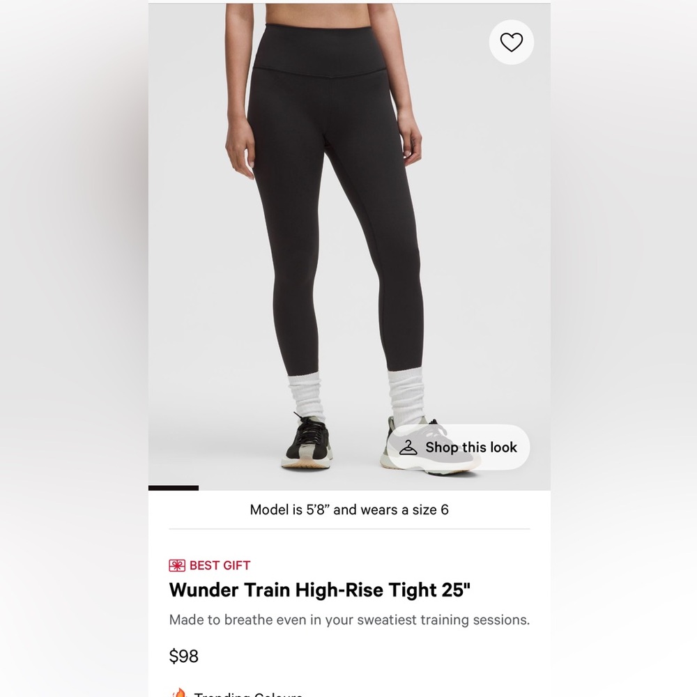 Lululemon Athletica Black Wunder Train High-Rise Leggings
